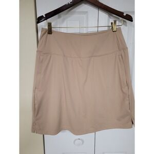 Gradual Womens Tan PreppyAthletic‎ Golf Tennis Skort Zipper Pockets Size L